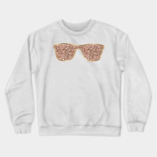 Sunglasses - rose gold glitter Crewneck Sweatshirt